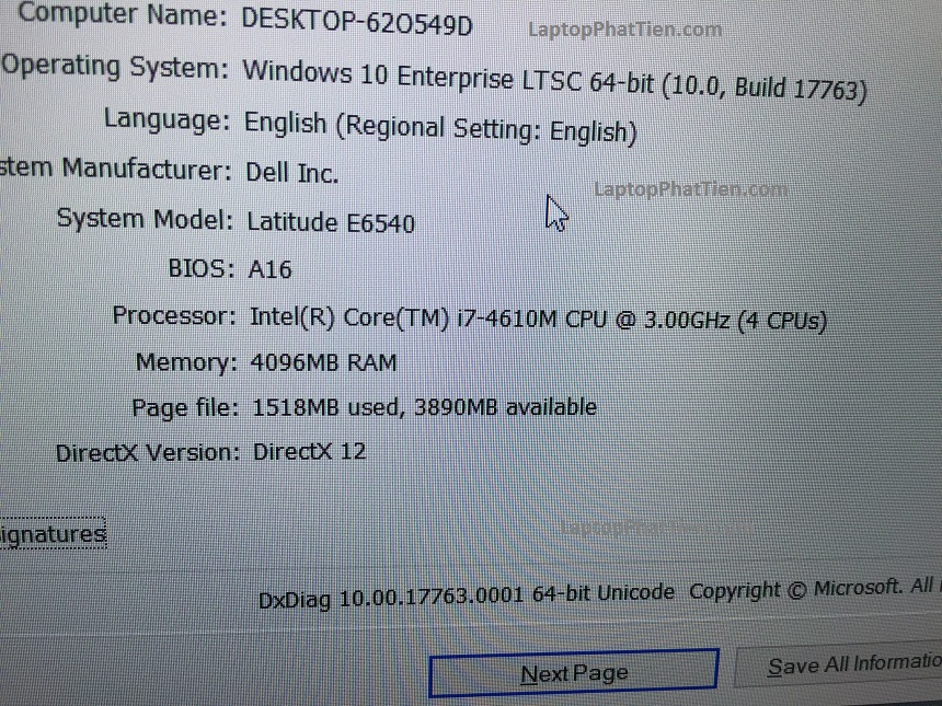 laptop dell e6540 cũ giá rẻ tphcm