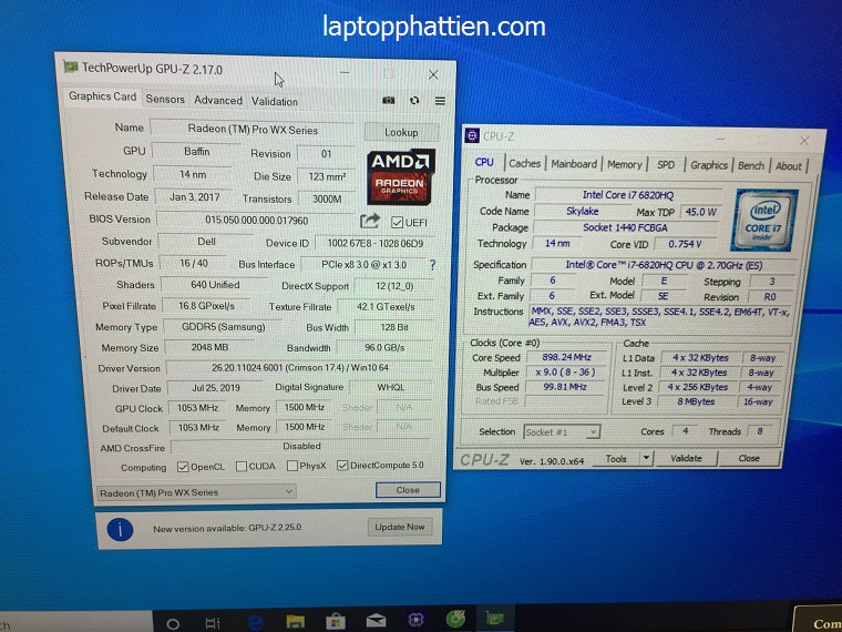 Laptop Dell 7510 I7 Vga AMD tphcm